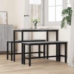 vidaXL Jedálenská lavička 2 pcs Sivý Sonoma 100 x 32,5 x 48,5 cm – Obrázok 3