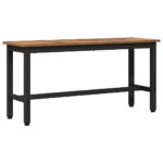 vidaXL Jedálenská lavička 2 pcs Staré drevo 100 x 32,5 x 48,5 cm – Obrázok 4