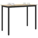 vidaXL stôl Sonoma dub 100 x 50 x 76,5 cm Inžinierske drevo a oceľ – Obrázok 2