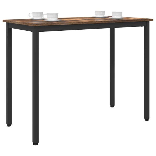 vidaXL stôl Dymová dub 100 x 50 x 76,5 cm Inžinierske drevo a oceľ – Obrázok 2