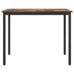 vidaXL stôl Dymová dub 100 x 50 x 76,5 cm Inžinierske drevo a oceľ – Obrázok 3