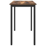 vidaXL stôl Dymová dub 100 x 50 x 76,5 cm Inžinierske drevo a oceľ – Obrázok 4