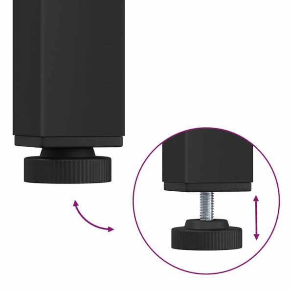 vidaXL stôl Dymová dub 100 x 50 x 76,5 cm Inžinierske drevo a oceľ – Obrázok 6