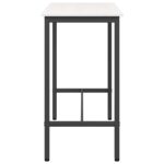 vidaXL stôl Biela 100 x 50 x 91 cm Inžinierske drevo a oceľ – Obrázok 6