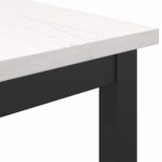 vidaXL stôl Biela 100 x 50 x 91 cm Inžinierske drevo a oceľ – Obrázok 8