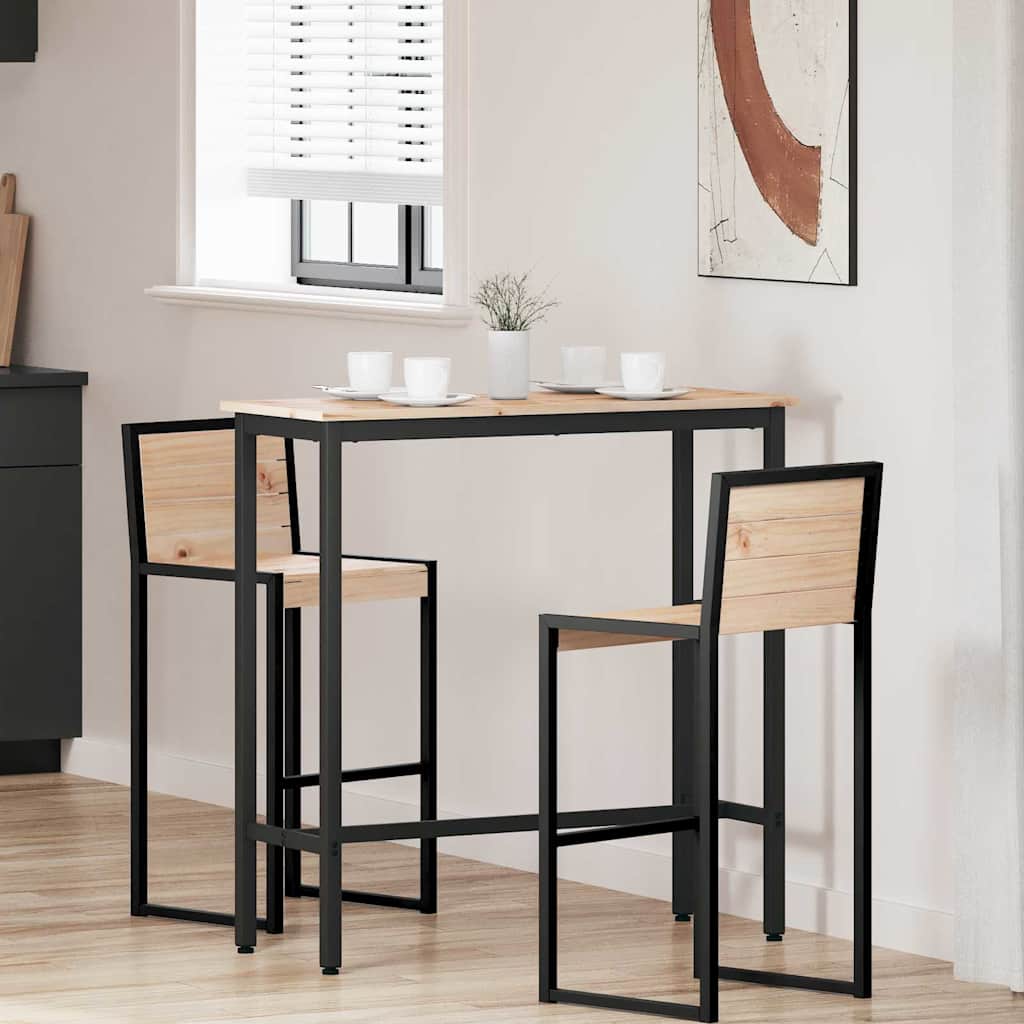 873782_1.jpg vidaXL stôl Prírodná 100 x 40 x 101 cm Inžinierske drevo a oceľ – Obrázok 1