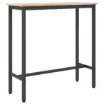 vidaXL stôl Prírodná 100 x 40 x 101 cm Inžinierske drevo a oceľ – Obrázok 2