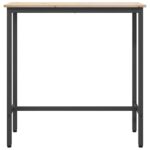 vidaXL stôl Prírodná 100 x 40 x 101 cm Inžinierske drevo a oceľ – Obrázok 5