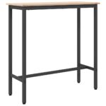 vidaXL stôl Prírodná 100 x 40 x 101 cm Inžinierske drevo a oceľ – Obrázok 7