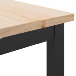 vidaXL stôl Prírodná 100 x 40 x 101 cm Inžinierske drevo a oceľ – Obrázok 8