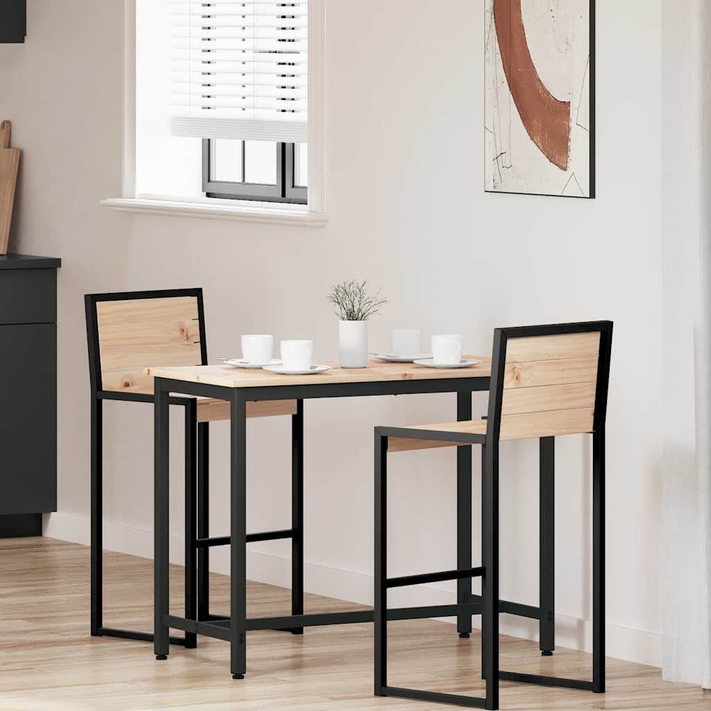 873784_1.jpg vidaXL stôl Prírodná 100 x 50 x 77 cm Inžinierske drevo a oceľ – Obrázok 1