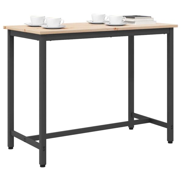 vidaXL stôl Prírodná 100 x 50 x 77 cm Inžinierske drevo a oceľ – Obrázok 3