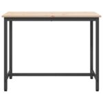 vidaXL stôl Prírodná 100 x 50 x 77 cm Inžinierske drevo a oceľ – Obrázok 5