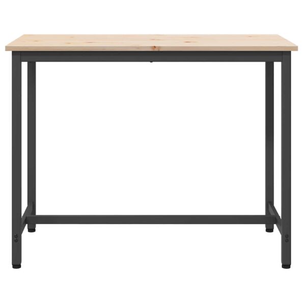 vidaXL stôl Prírodná 100 x 50 x 77 cm Inžinierske drevo a oceľ – Obrázok 5