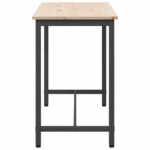 vidaXL stôl Prírodná 100 x 50 x 77 cm Inžinierske drevo a oceľ – Obrázok 6