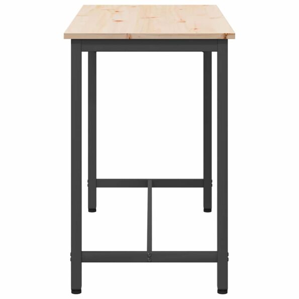 vidaXL stôl Prírodná 100 x 50 x 77 cm Inžinierske drevo a oceľ – Obrázok 6