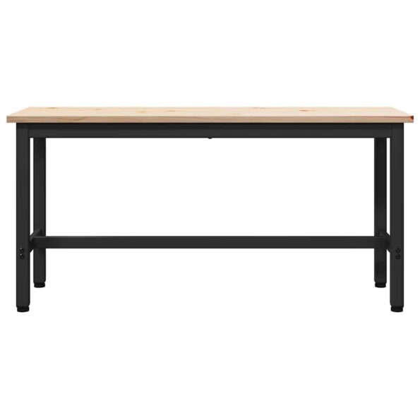 vidaXL Jedálenská lavička Prírodná 100 x 32,5 x 49 cm – Obrázok 4