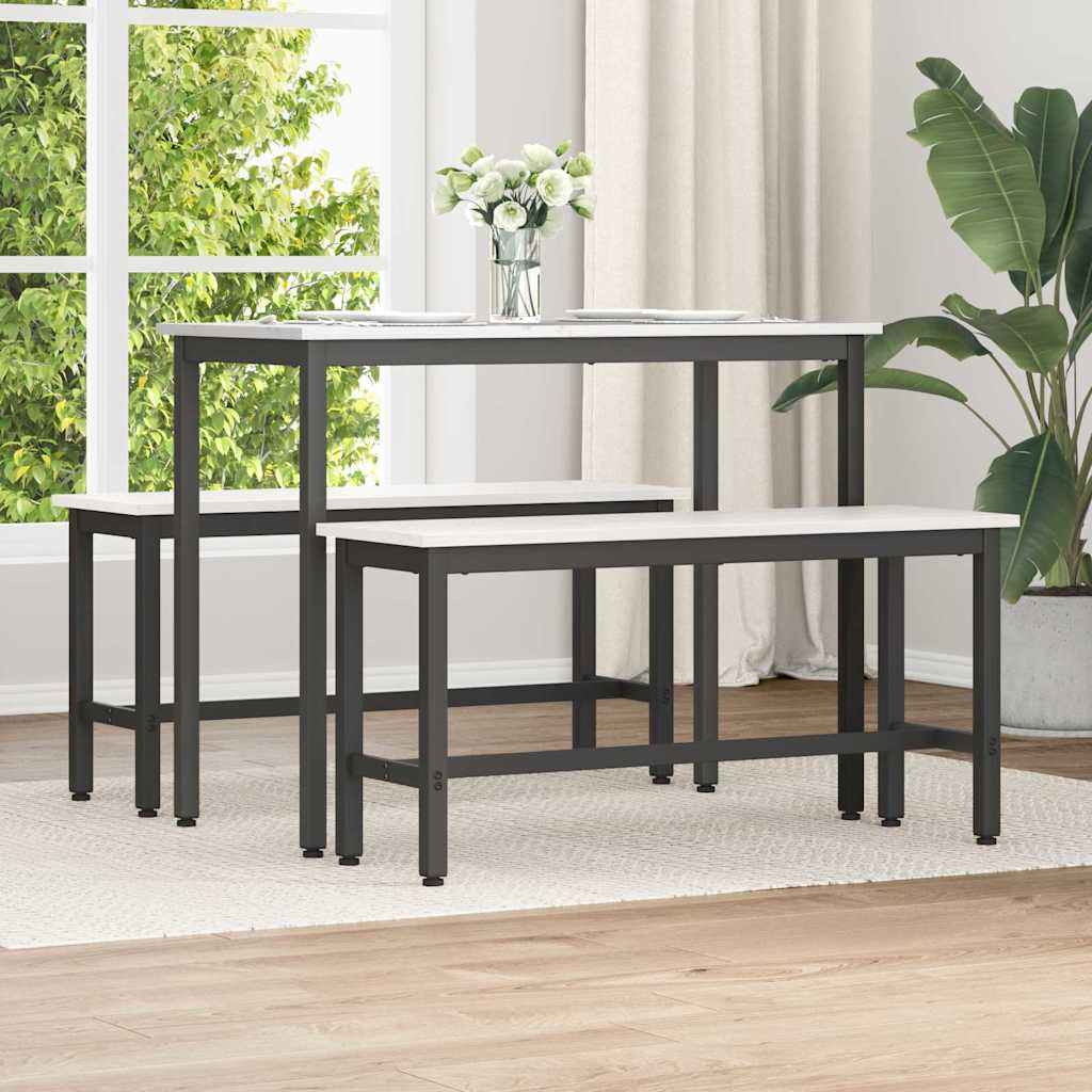 873788_1.jpg vidaXL Jedálenská lavička Biela 100 x 32,5 x 49 cm – Obrázok 1