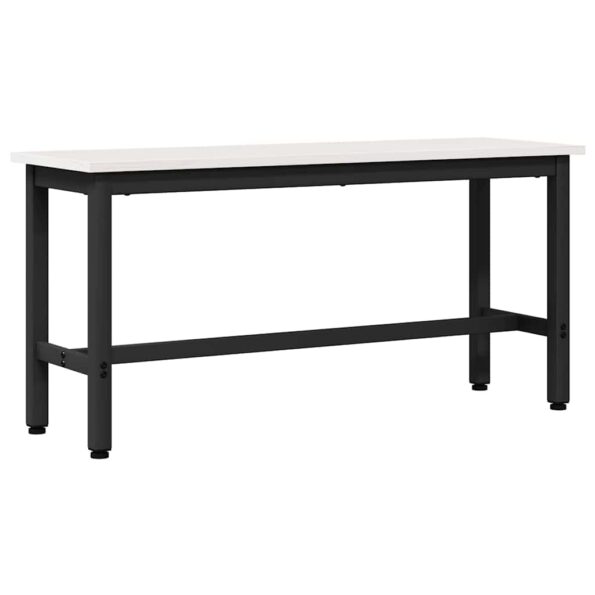 vidaXL Jedálenská lavička Biela 100 x 32,5 x 49 cm – Obrázok 2