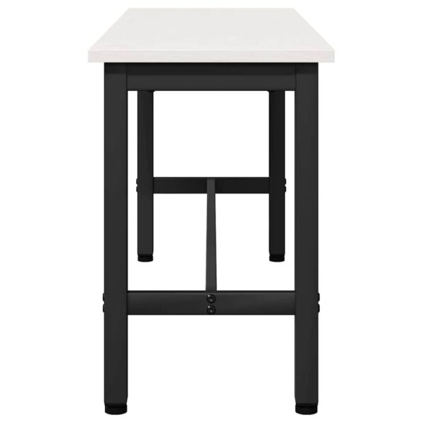 vidaXL Jedálenská lavička Biela 100 x 32,5 x 49 cm – Obrázok 5