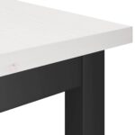 vidaXL Jedálenská lavička Biela 100 x 32,5 x 49 cm – Obrázok 6
