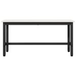 vidaXL Jedálenská lavička 2 pcs Biela 100 x 32,5 x 49 cm – Obrázok 5