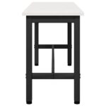 vidaXL Jedálenská lavička 2 pcs Biela 100 x 32,5 x 49 cm – Obrázok 6