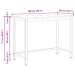 vidaXL stôl Prírodná 100 x 50 x 77 cm Inžinierske drevo a oceľ – Obrázok 10