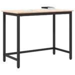 vidaXL stôl Prírodná 100 x 50 x 77 cm Inžinierske drevo a oceľ – Obrázok 3