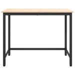vidaXL stôl Prírodná 100 x 50 x 77 cm Inžinierske drevo a oceľ – Obrázok 5