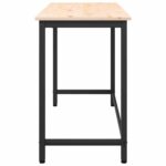 vidaXL stôl Prírodná 100 x 50 x 77 cm Inžinierske drevo a oceľ – Obrázok 6