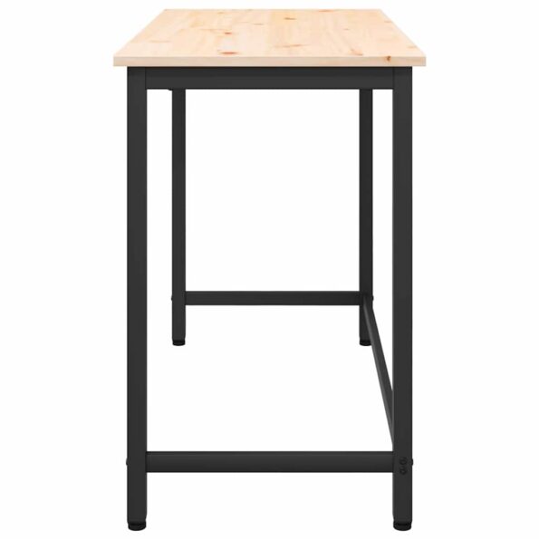 vidaXL stôl Prírodná 100 x 50 x 77 cm Inžinierske drevo a oceľ – Obrázok 6