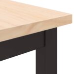 vidaXL stôl Prírodná 100 x 50 x 77 cm Inžinierske drevo a oceľ – Obrázok 7