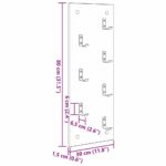 vidaXL Vešiak na stenu Čierny dub 30 x 1.5 x 80 cm Kompozitné drevo – Obrázok 11