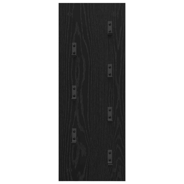 vidaXL Vešiak na stenu Čierny dub 30 x 1.5 x 80 cm Kompozitné drevo – Obrázok 5