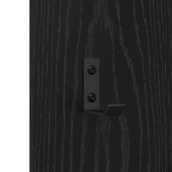 vidaXL Vešiak na stenu Čierny dub 30 x 1.5 x 80 cm Kompozitné drevo – Obrázok 8