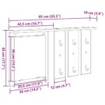 vidaXL Vešiak na stenu Tmavý dub 85 x 10 x 45 cm Kompozitné drevo – Obrázok 12