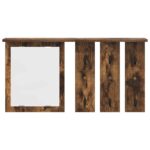 vidaXL Vešiak na stenu Tmavý dub 85 x 10 x 45 cm Kompozitné drevo – Obrázok 5