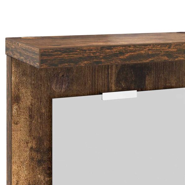 vidaXL Vešiak na stenu Tmavý dub 85 x 10 x 45 cm Kompozitné drevo – Obrázok 8