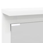 vidaXL Vešiak na stenu Biela 84 x 10 x 80 cm Kompozitné drevo – Obrázok 8