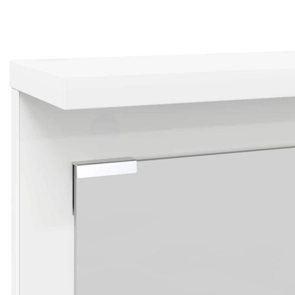 vidaXL Vešiak na stenu Biela 84 x 10 x 80 cm Kompozitné drevo – Obrázok 8