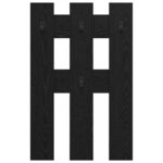 vidaXL Vešiak na stenu Čierny dub 65 x 3 x 100 cm Kompozitné drevo – Obrázok 5