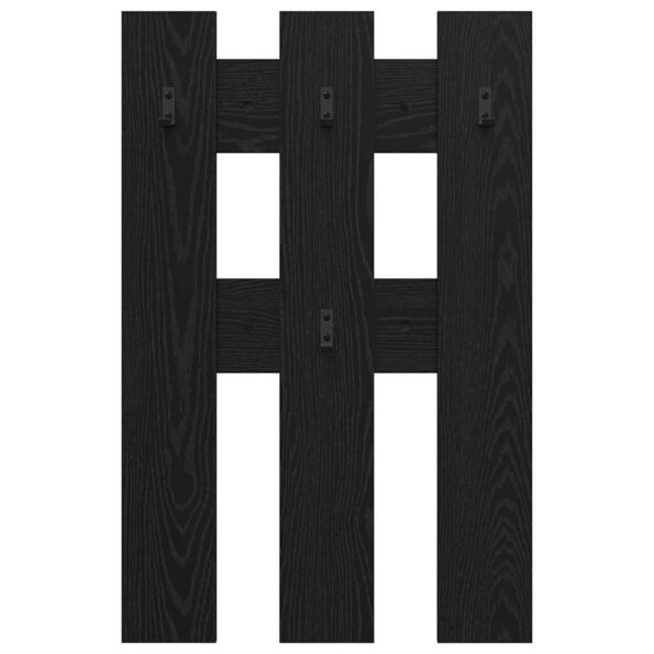 vidaXL Vešiak na stenu Čierny dub 65 x 3 x 100 cm Kompozitné drevo – Obrázok 5