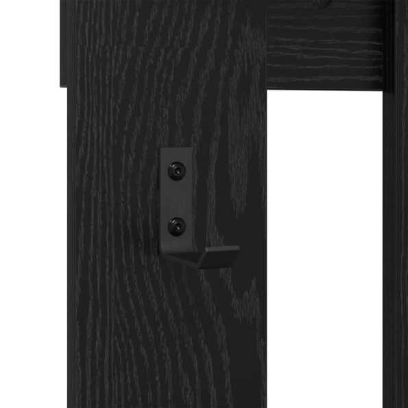 vidaXL Vešiak na stenu Čierny dub 100 x 10 x 100 cm Kompozitné drevo – Obrázok 8