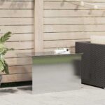 vidaXL Vonkajšia úložná krabica Strieborná 80 x 50.5 x 50 cm