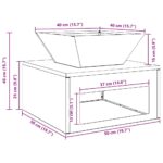 vidaXL Ohnisko Čierna 50 x 50 x 40 cm Oceľ – Obrázok 12