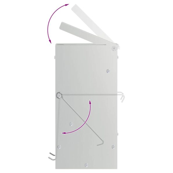 vidaXL Kŕmidlo pre králiky Strieborná 12,5 x 12,5 x 25 cm – Obrázok 9