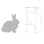 vidaXL Kŕmidlo pre králiky Strieborná 12,5 x 12,5 x 25 cm – Obrázok 10