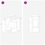 vidaXL Kŕmidlo pre králiky Strieborná 12,5 x 12,5 x 25 cm – Obrázok 11