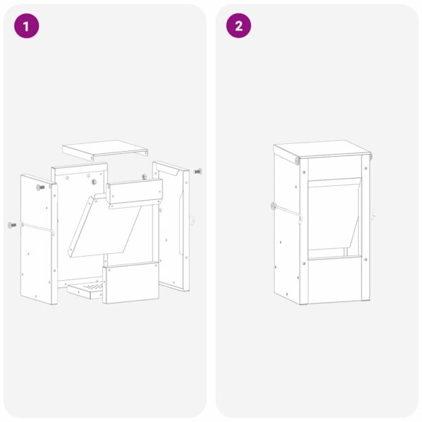 vidaXL Kŕmidlo pre králiky Strieborná 12,5 x 12,5 x 25 cm – Obrázok 11